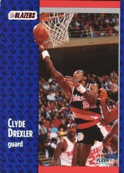 1991-92 Fleer Clyde Drexler 3D Acrylic #168 card image