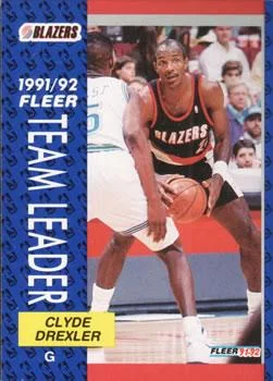 1991-92 Fleer Clyde Drexler 3D Acrylic #393 card image