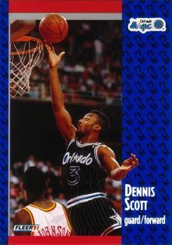 1991-92 Fleer Dennis Scott 3D Acrylic #147 card image
