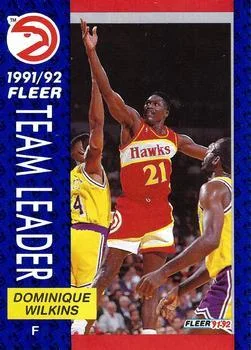 1991-92 Fleer Dominique Wilkins 3D Acrylic #372 card image