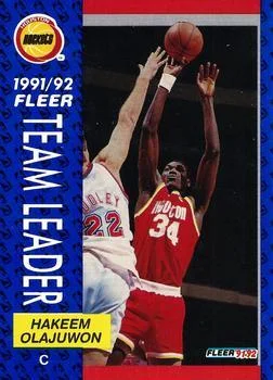 1991-92 Fleer Hakeem Olajuwon 3D Acrylic #381 card image
