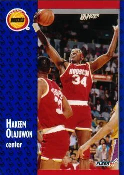 1991-92 Fleer Hakeem Olajuwon [3D Acrylic] 3D Acrylic #77 card image