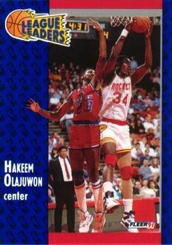 1991-92 Fleer Hakeem Olajuwon LL 3D Acrylic #223 card image