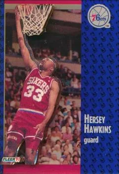1991-92 Fleer Hersey Hawkins 3D Acrylic #154 card image
