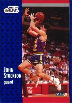 1991-92 Fleer John Stockton 3D Acrylic #203 card image