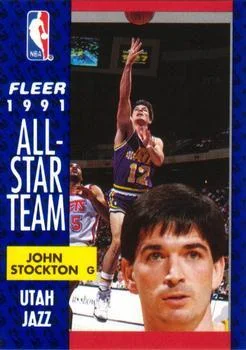 1991-92 Fleer John Stockton 3D Acrylic #217 card image