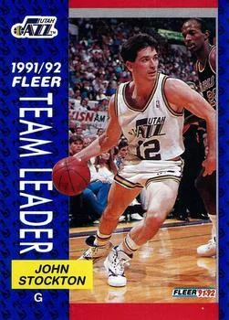 1991-92 Fleer John Stockton 3D Acrylic #397 card image