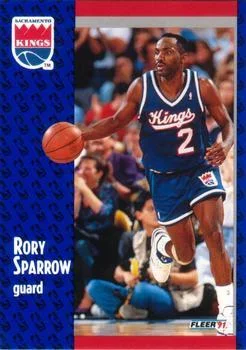 1991-92 Fleer Rory Sparrow 3D Acrylic #180 card image