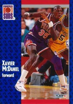 1991-92 Fleer Xavier McDaniel 3D Acrylic #164 card image
