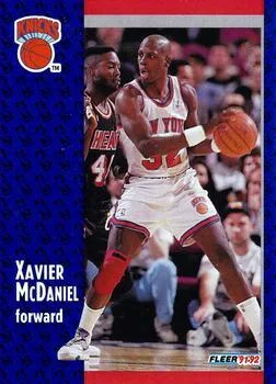 1991-92 Fleer Xavier McDaniel 3D Acrylic #328 card image