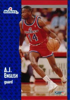 1991-92 Fleer A.J. English #206 card image