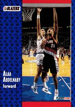 1991-92 Fleer Alaa Abdelnaby #344 card image