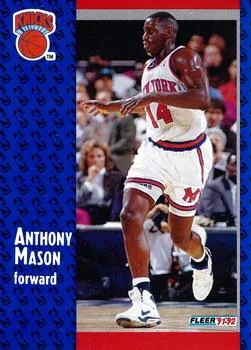 1991-92 Fleer Anthony Mason #326 card image
