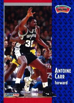 1991-92 Fleer Antoine Carr #353 card image