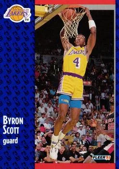 1991-92 Fleer Byron Scott #102 card image