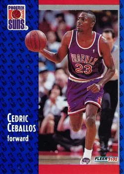 1991-92 Fleer Cedric Ceballos #339 card image