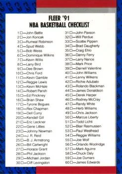 1991-92 Fleer Checklist: 1-120 #239 card image