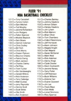 1991-92 Fleer Checklist: 121-240 #240 card image