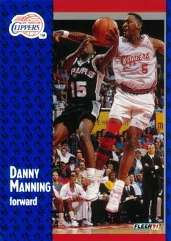 1991-92 Fleer Danny Manning #92 card image