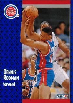 1991-92 Fleer Dennis Rodman #63 card image