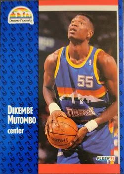 1991-92 Fleer Dikembe Mutombo #277a card image