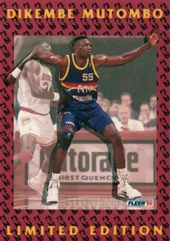 1991-92 Fleer Dikembe Mutombo [Dikembe Mutombo Limited Edition] Limited Edition #8 card image
