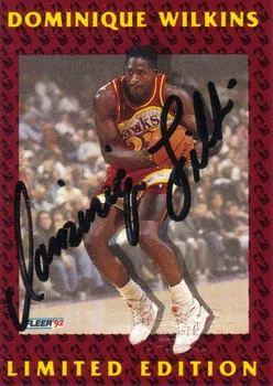 1991-92 Fleer Dominique Wilkins AU [Dominique Wilkins Limited Edition Autographs] Dominique Wilkins Limited Edition Autographs #10 card image