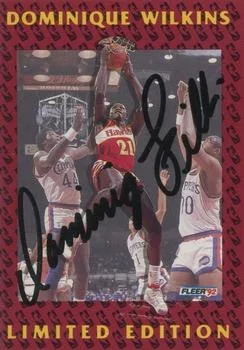 1991-92 Fleer Dominique Wilkins AU [Dominique Wilkins Limited Edition Autographs] Dominique Wilkins Limited Edition Autographs #11 card image