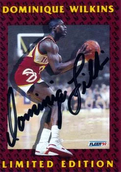 1991-92 Fleer Dominique Wilkins AU Dominique Wilkins Limited Edition Autographs #2 card image