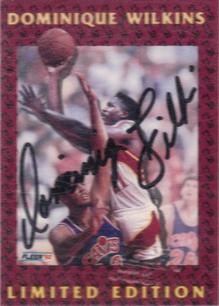 1991-92 Fleer Dominique Wilkins AU Dominique Wilkins Limited Edition Autographs #3 card image