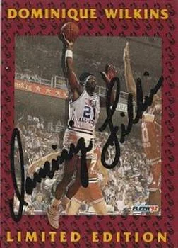 1991-92 Fleer Dominique Wilkins AU [Dominique Wilkins Limited Edition Autographs] Dominique Wilkins Limited Edition Autographs #6 card image