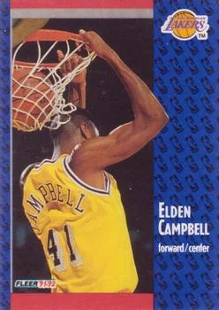 1991-92 Fleer Elden Campbell #300 card image