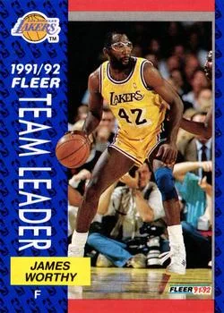 1991-92 Fleer James Worthy #384 card image