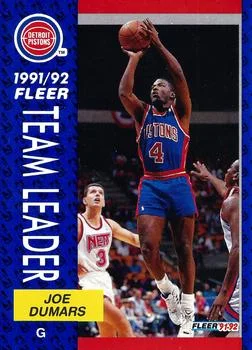 1991-92 Fleer Joe Dumars #379 card image