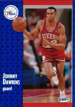 1991-92 Fleer Johnny Dawkins #152 card image