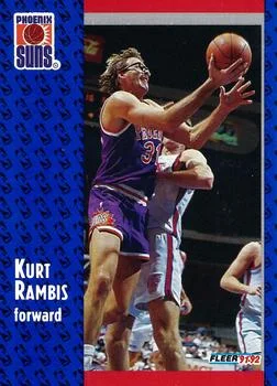1991-92 Fleer Kurt Rambis #343 card image