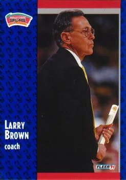 1991-92 Fleer Larry Brown CO #183 card image