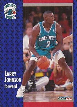 1991-92 Fleer Larry Johnson #255 card image
