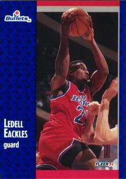 1991-92 Fleer Ledell Eackles #204 card image