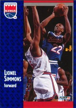 1991-92 Fleer Lionel Simmons #179 card image