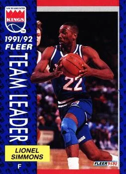 1991-92 Fleer Lionel Simmons #394 card image