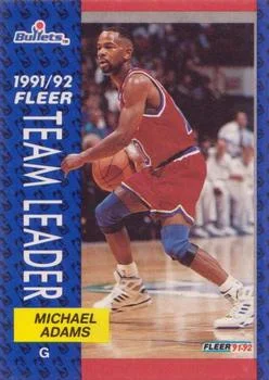 1991-92 Fleer Michael Adams #398 card image
