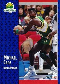 1991-92 Fleer Michael Cage #358 card image