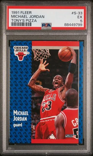 1991-92 Fleer Michael Jordan Tony's Pizza #S-33 card image