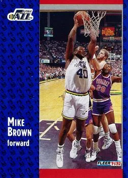 1991-92 Fleer Mike Brown #363 card image