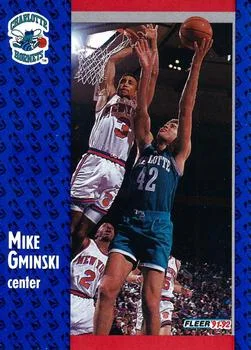 1991-92 Fleer Mike Gminski #254 card image
