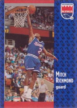 1991-92 Fleer Mitch Richmond #350 card image