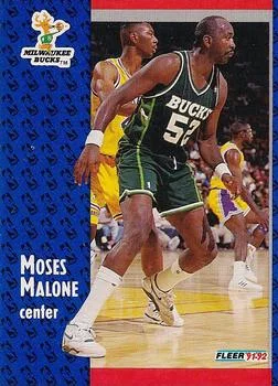 1991-92 Fleer Moses Malone #315 card image