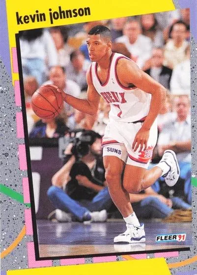 1991-92 Fleer Kevin Johnson SAM NBA Schoolyard Stars Promotional Samples #4 card image