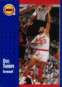 1991-92 Fleer Otis Thorpe #80 card image